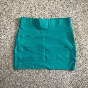 Teal Mini Skirt